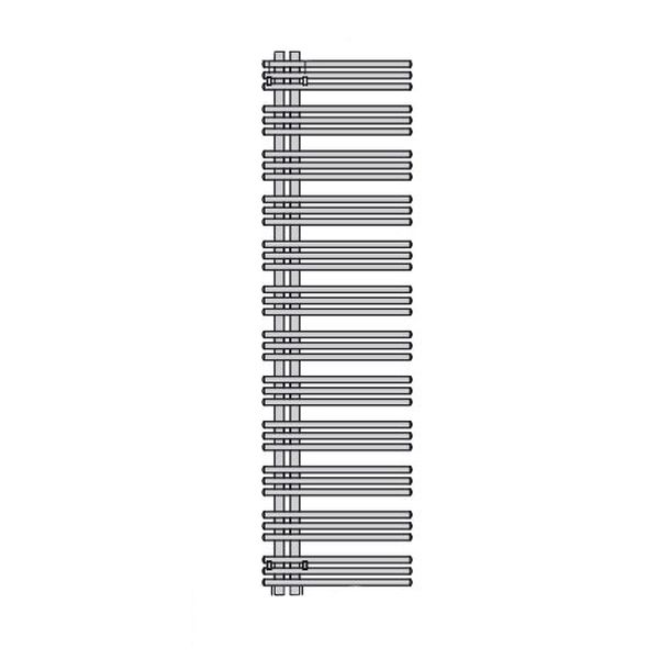 Полотенцесушитель електричний Zehnder Yucca Asym 1329х578 300 Вт, хром (YAECR-130-60/GD Chrome) - Фото 1